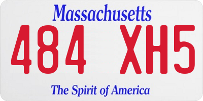 MA license plate 484XH5