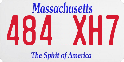 MA license plate 484XH7