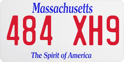 MA license plate 484XH9