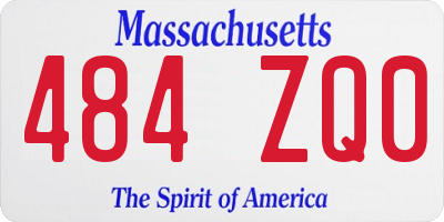 MA license plate 484ZQ0