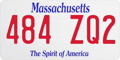 MA license plate 484ZQ2