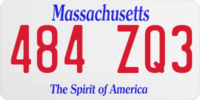 MA license plate 484ZQ3