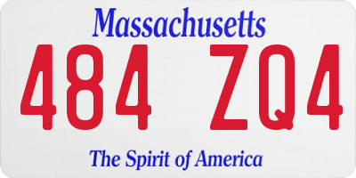 MA license plate 484ZQ4
