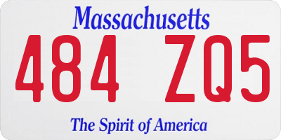 MA license plate 484ZQ5