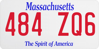 MA license plate 484ZQ6