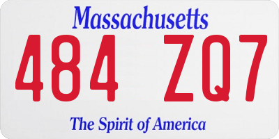MA license plate 484ZQ7