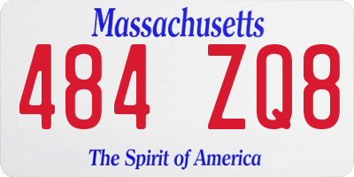 MA license plate 484ZQ8