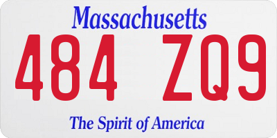 MA license plate 484ZQ9