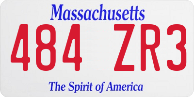 MA license plate 484ZR3