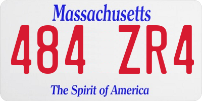 MA license plate 484ZR4