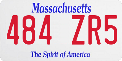 MA license plate 484ZR5