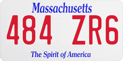 MA license plate 484ZR6