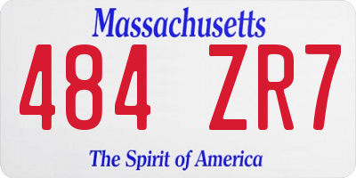 MA license plate 484ZR7