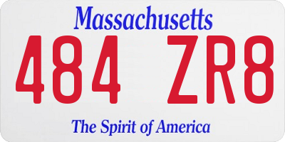 MA license plate 484ZR8