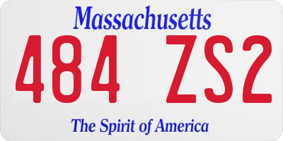 MA license plate 484ZS2