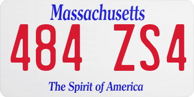 MA license plate 484ZS4