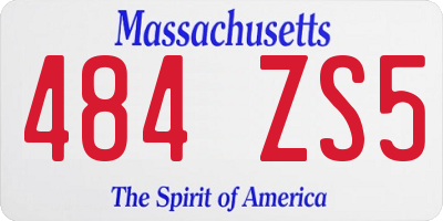 MA license plate 484ZS5