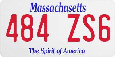 MA license plate 484ZS6