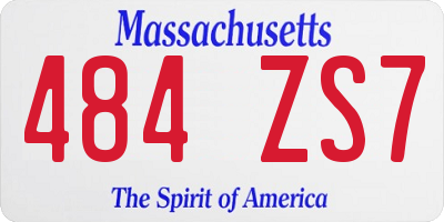MA license plate 484ZS7