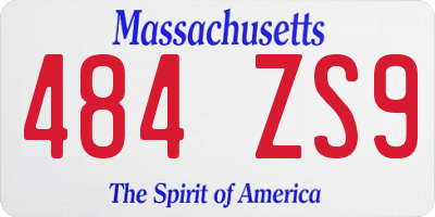 MA license plate 484ZS9