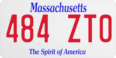 MA license plate 484ZT0