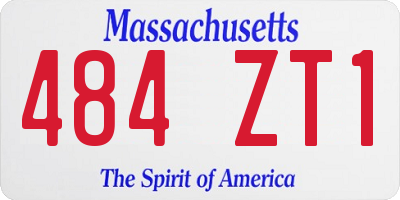 MA license plate 484ZT1