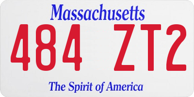 MA license plate 484ZT2
