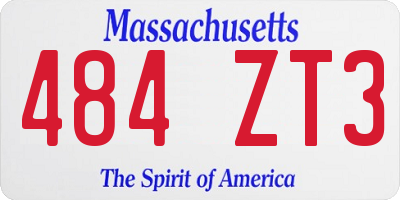 MA license plate 484ZT3