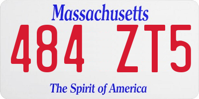MA license plate 484ZT5
