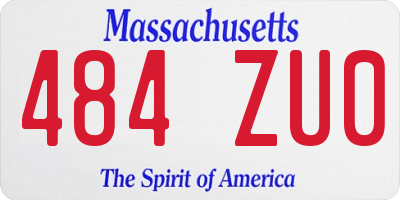 MA license plate 484ZU0