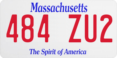 MA license plate 484ZU2