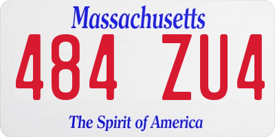 MA license plate 484ZU4