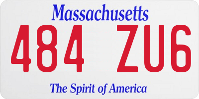 MA license plate 484ZU6