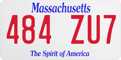 MA license plate 484ZU7