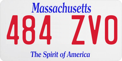 MA license plate 484ZV0