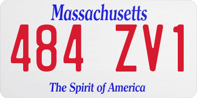 MA license plate 484ZV1