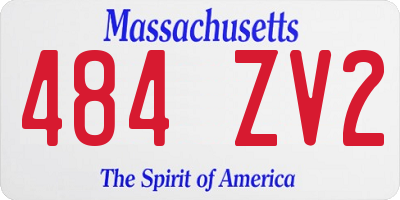 MA license plate 484ZV2