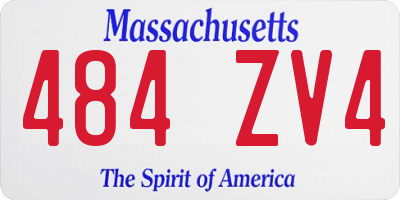 MA license plate 484ZV4