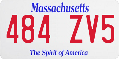 MA license plate 484ZV5