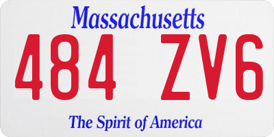 MA license plate 484ZV6