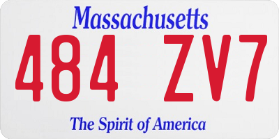 MA license plate 484ZV7