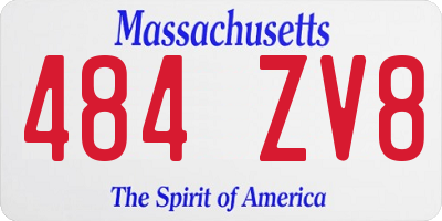 MA license plate 484ZV8