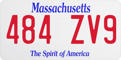 MA license plate 484ZV9