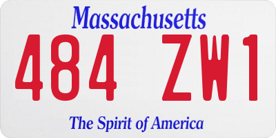 MA license plate 484ZW1