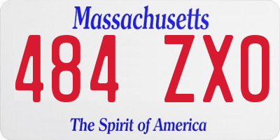 MA license plate 484ZX0
