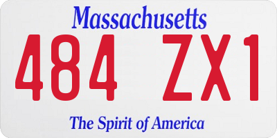MA license plate 484ZX1