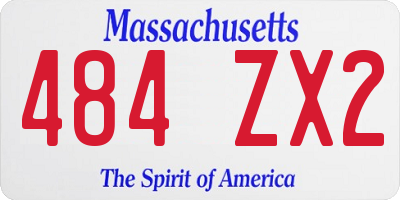 MA license plate 484ZX2