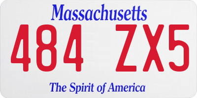MA license plate 484ZX5