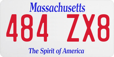 MA license plate 484ZX8