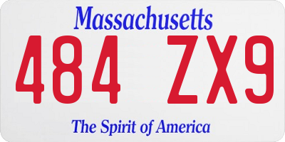 MA license plate 484ZX9